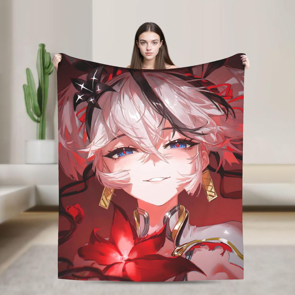 Wuthering Waves WuWa Cartethyia Fashion Blanket Game Anime Flannel Awesome Warm Throw Fashion Blankets for Bedroom Winter Couch