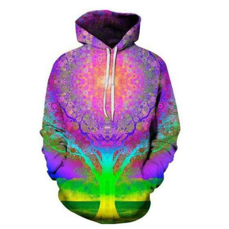 Colourful Graffiti 3D Graphic Hoodies For Women's Sweatshirts Casual Fashion Pullovers Hooded Designer Clothes Sweatshirt Tops