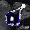 A+ Quality 87.5 Ct CERTIFIED Tanzanite 925 Sterling Silver Blue Fancy Pendant MY-PD-118-NS