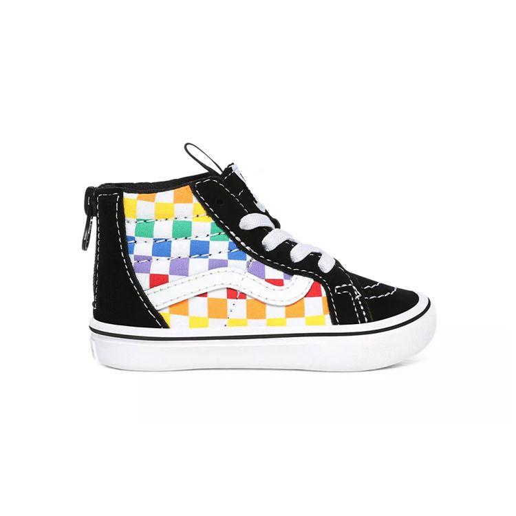Vans Checkerboard Comfycush SK8-Hi Zip Multicolor Baby Sneakers VN0A4VJNU09