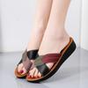 Summer Women's Sandals Leather Slope Heel Home Sandals