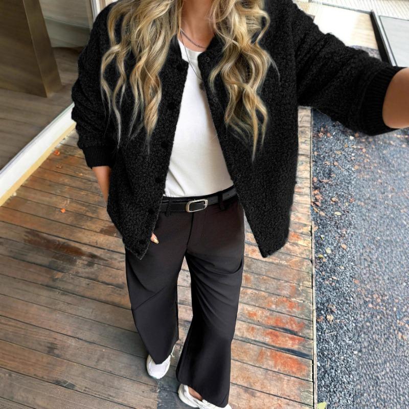 Women's Casual Button Long Sleeve Jacket 2025 Autumn and Winter