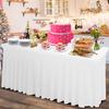 Spandex Table Cover 6ft/8ft, Stretch Table Cloths with Table Skirts for Rectangle Tables, Stretchy Fitted Cloth Tablecloths