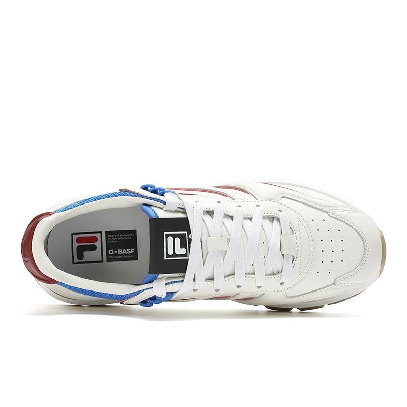 Fila Pioneer Series Ленточные Удобные Прочные Низкие Кроссовки для Бега Мужские Кроссовки Белый Красный F12M443112FMB