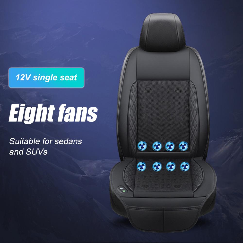 Охлаждающая подушка для сиденья автомобиля 8/16/24 вентилятора Массажная летняя подушка для автомобиля 12 В Вентилятор для обдува вентиляционных сидений Чехлы для прикуривателя