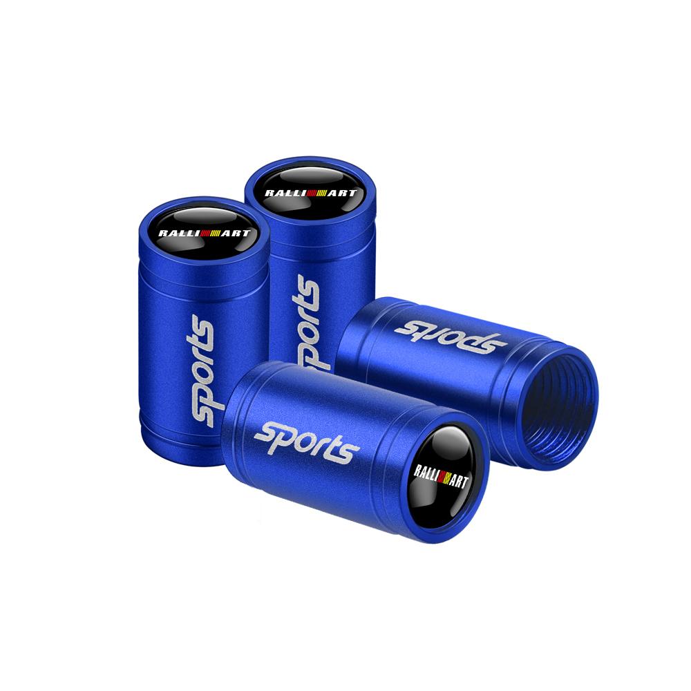 zjvc8 4pcs Car Wheel Tire Valve Stem Cap Airdust Waterproof Covers For Mitsubishi Ralliart Galant Lancer EX Outlander ASX Competition