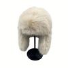 Женская зимняя шапка-ушанка из искусственного меха лисы с защитой ушей - Теплая, толстая и ветронепродуваемая
