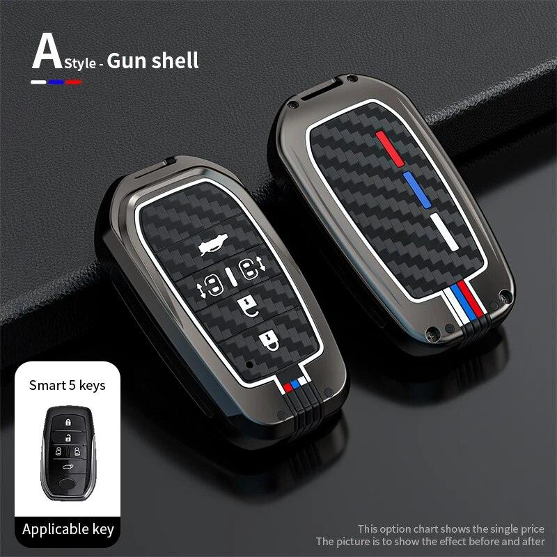 Чехол для автомобильного ключа из цинкового сплава для Toyota RAV4 Highland Coralla Hilux Fortuner Land Cruiser Camry Crown, брелок для ключей, аксессуары