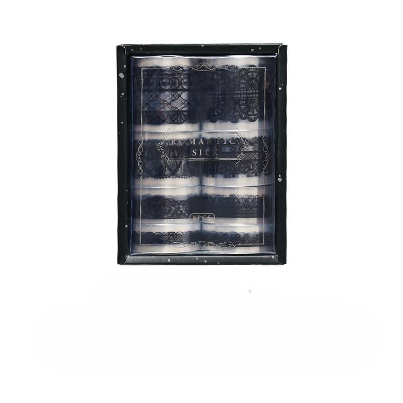 Изысканное кружево - Клейкие ленты с бордюром: Идеально для украшения самодельного журнала Изысканные клейкие декоративные материалы