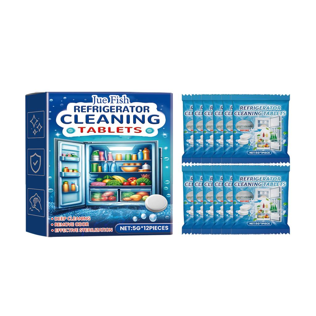 Шипучие таблетки для чистки холодильника для глубокой очистки зазоров в бытовой морозильной камере, удаления накипи и удаления запахов Шипучие таблетки