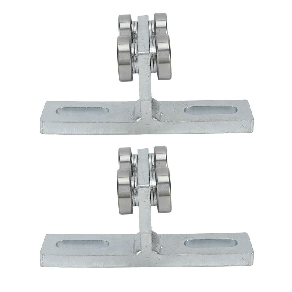 2Pcs Wheel Trolley T Shape Welded Roller Trolley Stable Bearing Track Roller Wheels for Track