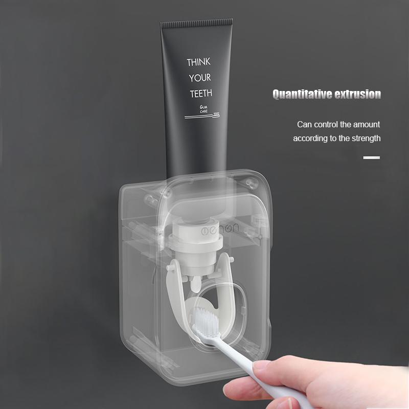 Wall Toothpaste Dispenser Automatic Mengni Mount Toothbrush Holder Lazy Toothpaste Squeezer For Toilet Home Bathroom Accessories
