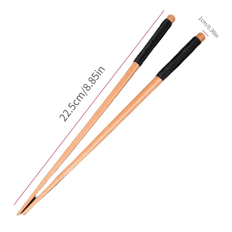 1 Pair of Twisted Wire Wind Wood Chopsticks, Anti Roll Rosewood Bamboo Chopsticks, Household Tableware Chopsticks, High-quality Wooden Chopsticks