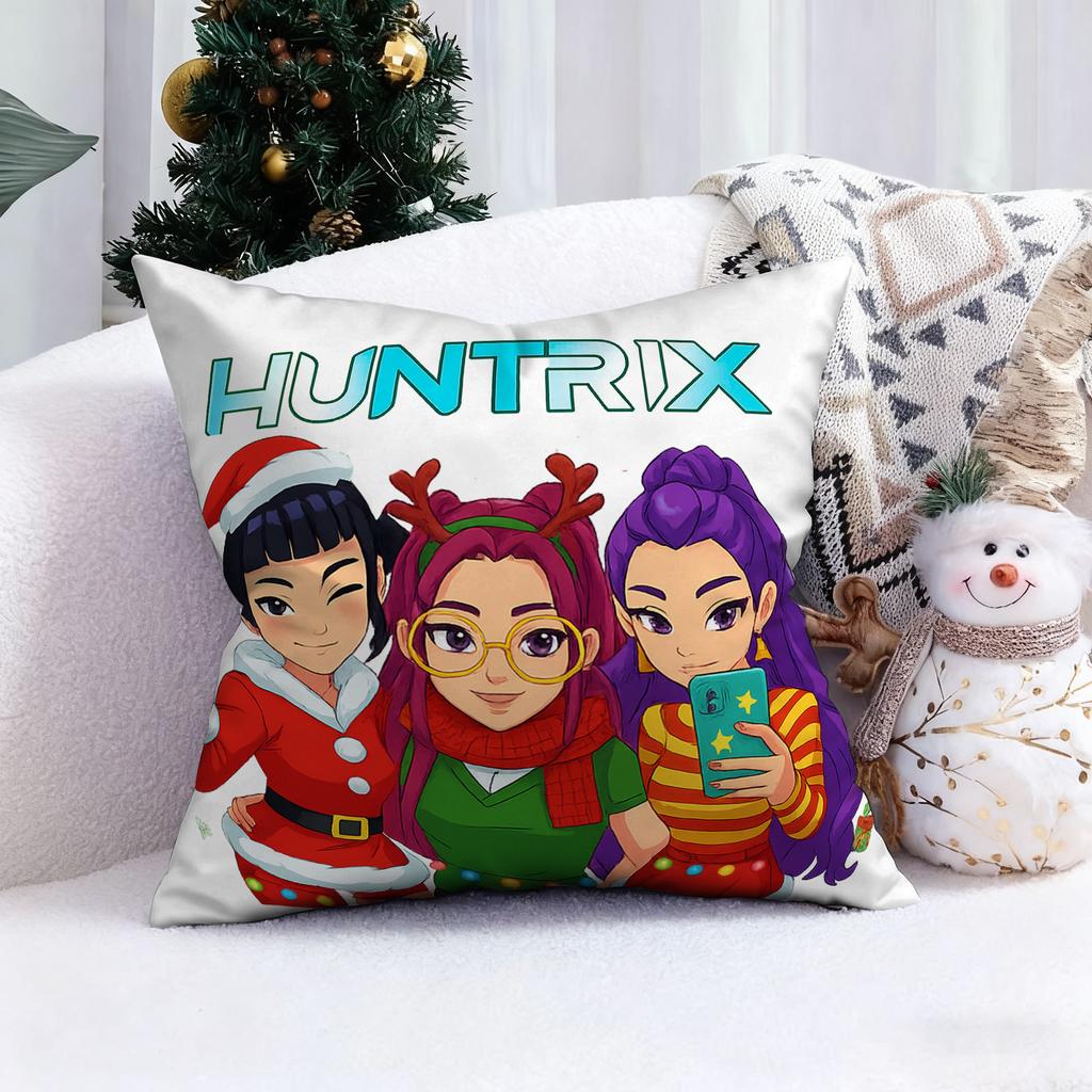 Персонажи K-Pop Охотники на демонов Huntrx носят рождественские костюмы, милые рождественские наволочки, модный домашний декор