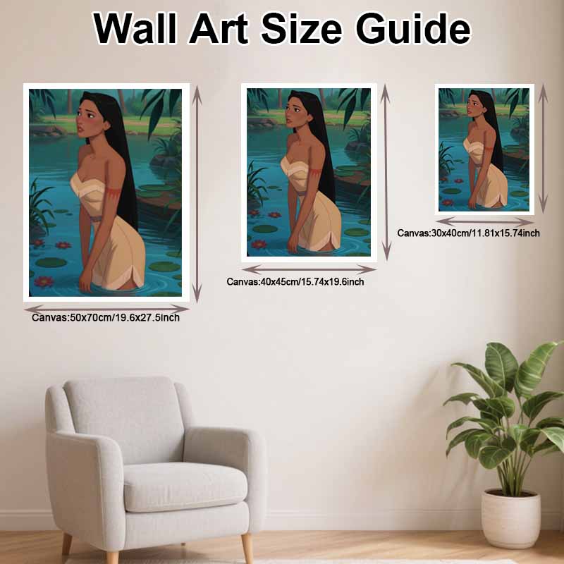 Disney Diamond Painting Kit Pocahontas Hand Embroidery 5D DIY Diamond Art Home Decor Creative Handicrafts Elegant Wall Decor Set Art