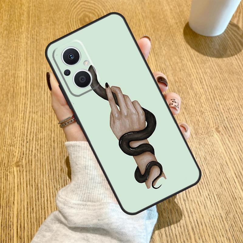 Чехол Hand Snake для OPPO Reno 14 F 10 11 12 13 Pro 13F 12F 11F 7 8 Lite Чехол OPPO Find X6 X5 X8 X9 Pro