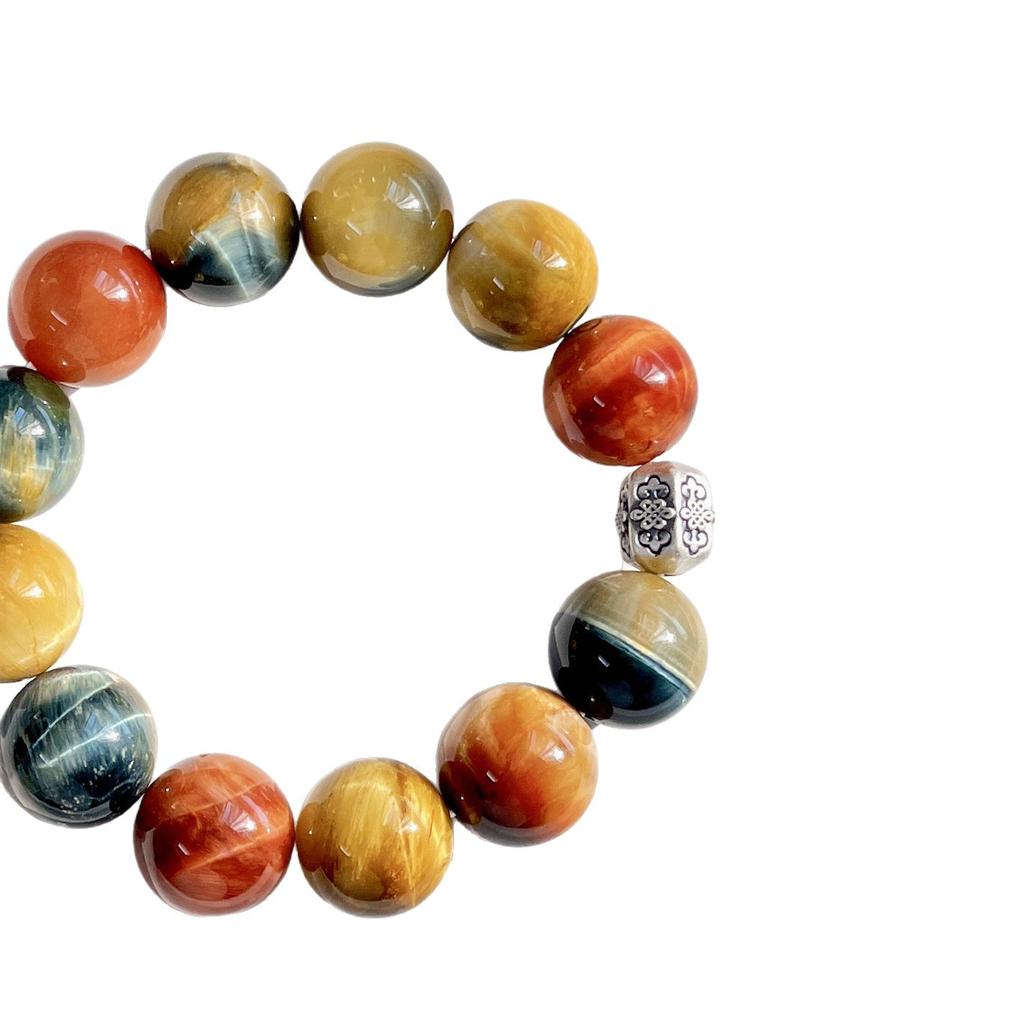 925 Silver High Quality Natural Color Tiger'S Eye Stone Bracelet Bracelet