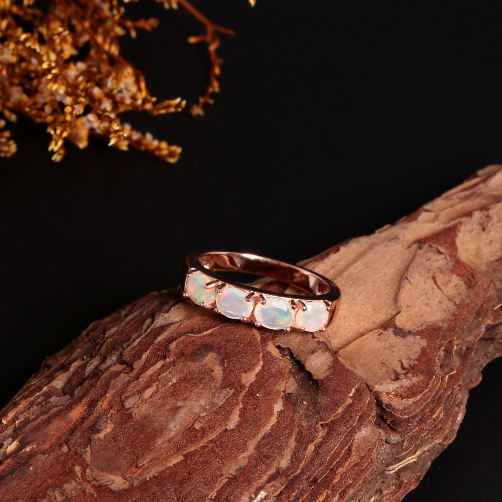 Классический дизайн, кольцо с натуральным опалом, великолепные модные женские украшения из стерлингового серебра 925 пробы, подарок на годовщину и день рождения