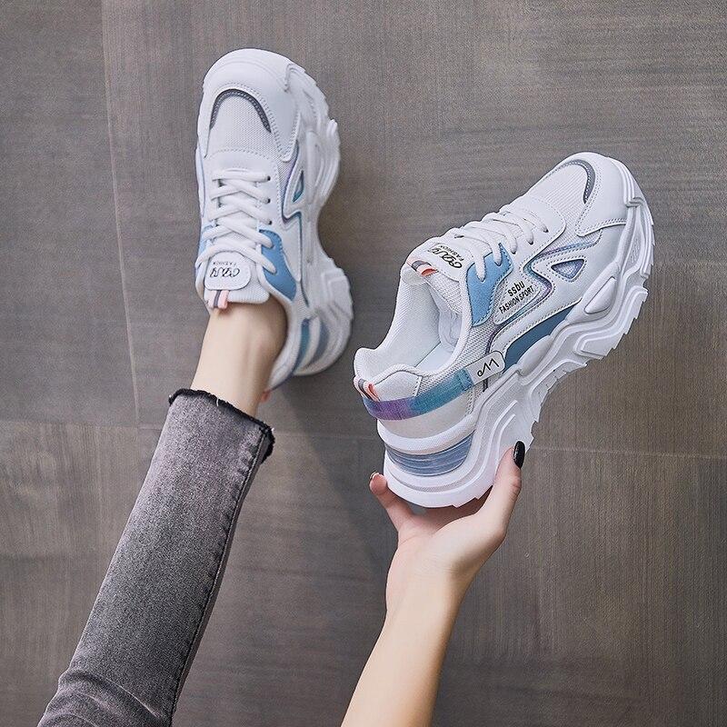 Женские модные кроссовки Дизайнерские массивные вулканизированные туфли Повседневные туфли Old Dad Shoes Женские теннисные женские брендовые кроссовки на платформе