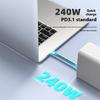 Надежный кабель USB C на USB C, 240 Вт, быстрая зарядка, 40 Гбит/с, передача данных, поддержка дисплея 8K, выход 240 Вт, кабель USB4