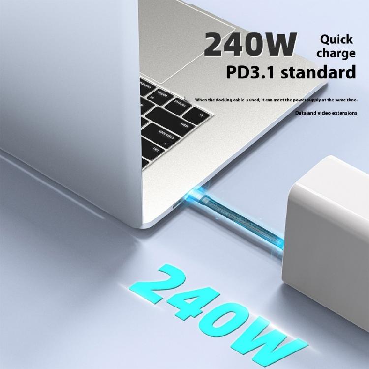 Надежный кабель USB C на USB C, 240 Вт, быстрая зарядка, 40 Гбит/с, передача данных, поддержка дисплея 8K, выход 240 Вт, кабель USB4