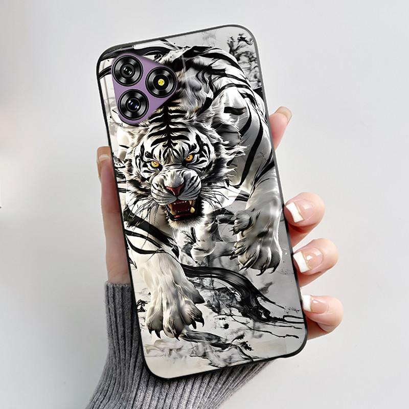 Для Oukitel C53 Чехол Роскошный Милый Кролик с Сердечками Смешной Черный Мягкий Силиконовый ТПУ Защитный Чехол для Телефона Для OukitelC53 C 53 Задняя Крышка