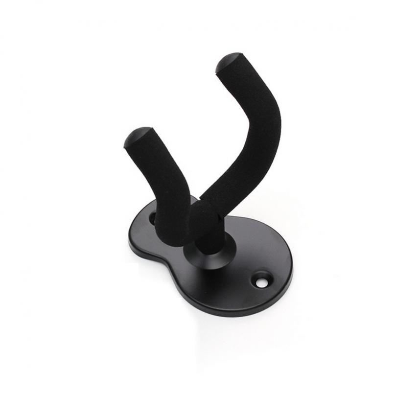 Черная металлическая гитара, настенное крепление, настенный крючок для акустической электрической бас-гитары, укулеле, банджо, мандолины 