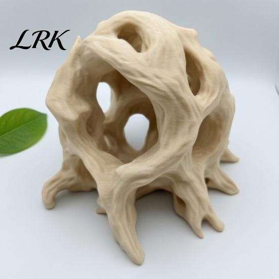 Полый домик-укрытие для рептилий, Аквариумное укрытие, Шарик-дерево, 3D-печатное укрытие-корень с натуральным видом, Пещера-декорация для аквариума, Декоративная среда обитания для петушка