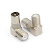 90 Degree Converter Satellite Coax Connectors Right Angled F Female To TV Male Aerial Male Adapter