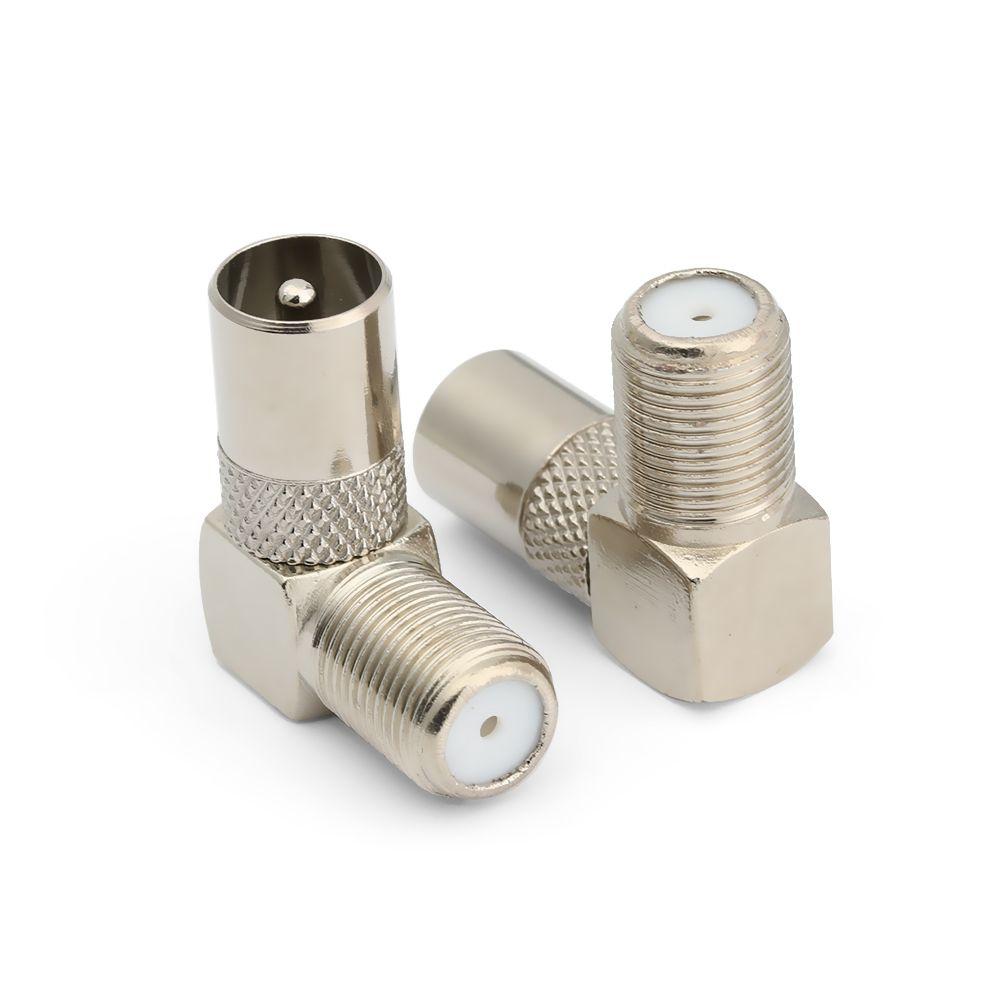 90 Degree Converter Satellite Coax Connectors Right Angled F Female To TV Male Aerial Male Adapter