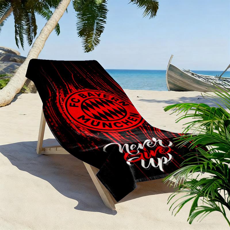 Forever Up: FC Bayern Munich Spirit beach towel Portable for travel Outdoor camping Absorbent bath towel swim seaside Travel and vacation towels