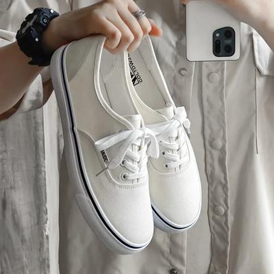 Мужские парусиновые кеды на шнуровке, вулканизированная подошва, теннисная обувь, повседневные балетки, женские кроссовки, уличная обувь, однотонные, неглубокие, спортивные