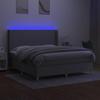 Maison Exclusive - Sommier à lattes de lit matelas LED Gris clair 180x200 cm Tissu