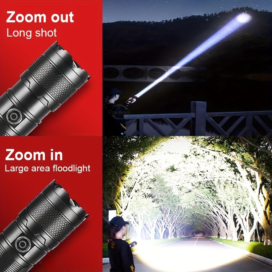 3000LM High Power Super Bright LED Rechargeable Flashlight COB Flood Light Type-c Charging Powerful Lantern Portable LED Lamp Built-in Battery