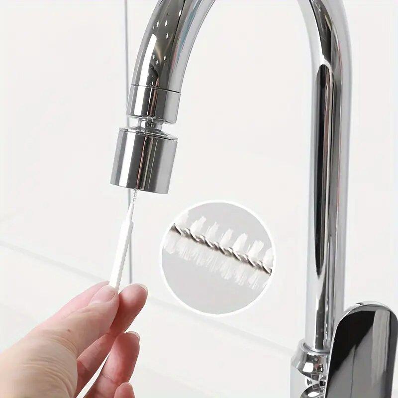 Spin Scrubber Hole Gap For Kitchen Toilet Shower Head Cleaning Brush Spout Washing Phone Hole 10pcs Gap Brush Bathroom Nozzle Anti Clogging