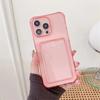 Candy Color Transparent Wallet Card Slot Holder Case For iPhone 16 15 11 12 13 14 Pro Max XR X XS Soft Silicone Cover