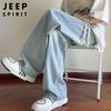 JEEP SPIRIT Men's Straight Wide-Leg Jeans