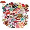 Vinyl Laptop Sticker 50PCS Skateboard Stickers Waterproof Stylish Luggage Mushroom Sticker