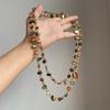 Bohemian Long Necklace Colorful Double Layers Necklace Light Luxury Antique Necklace  Women Girls