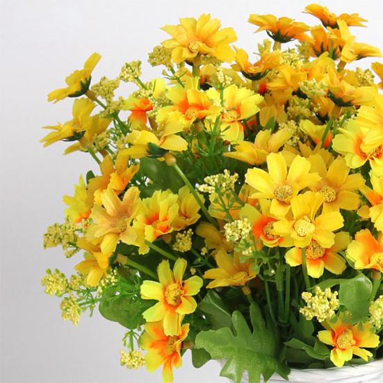 1 букет из 28 головок сушеных искусственных шелковых цветов букет домашнего декора