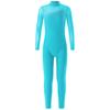 Kids Girls Long Sleeve Shiny Rhinestone Hollow Back Skating Leotard One Piece Gymnastic Jumpsuit