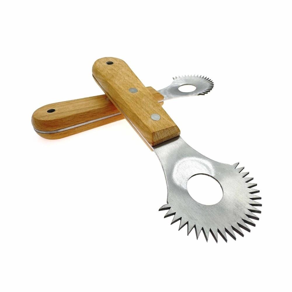 Wooden Handle Coconut Planer Stainless Steel Coconut Milk Making Tools Fruit Spoon Planer Home