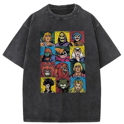 Футболки He-Man And Friends для мужчин, хлопковая футболка с круглым вырезом и принтом, футболка с коротким рукавом Masters of the Universe, одежда
