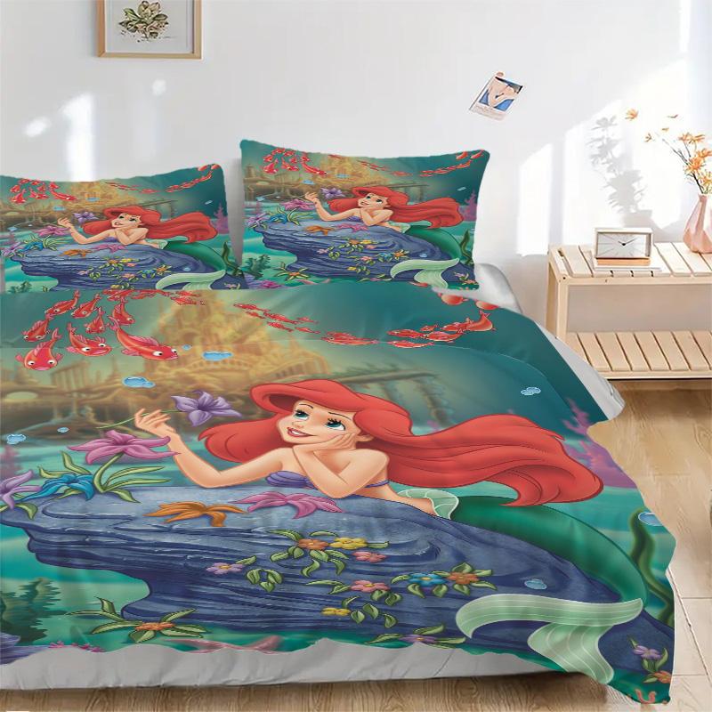 Underwater Mermaid Adventure Print 3Pcs Bedding Setduvet Cover With 2 Bedropillowcase Home Birthday Gift