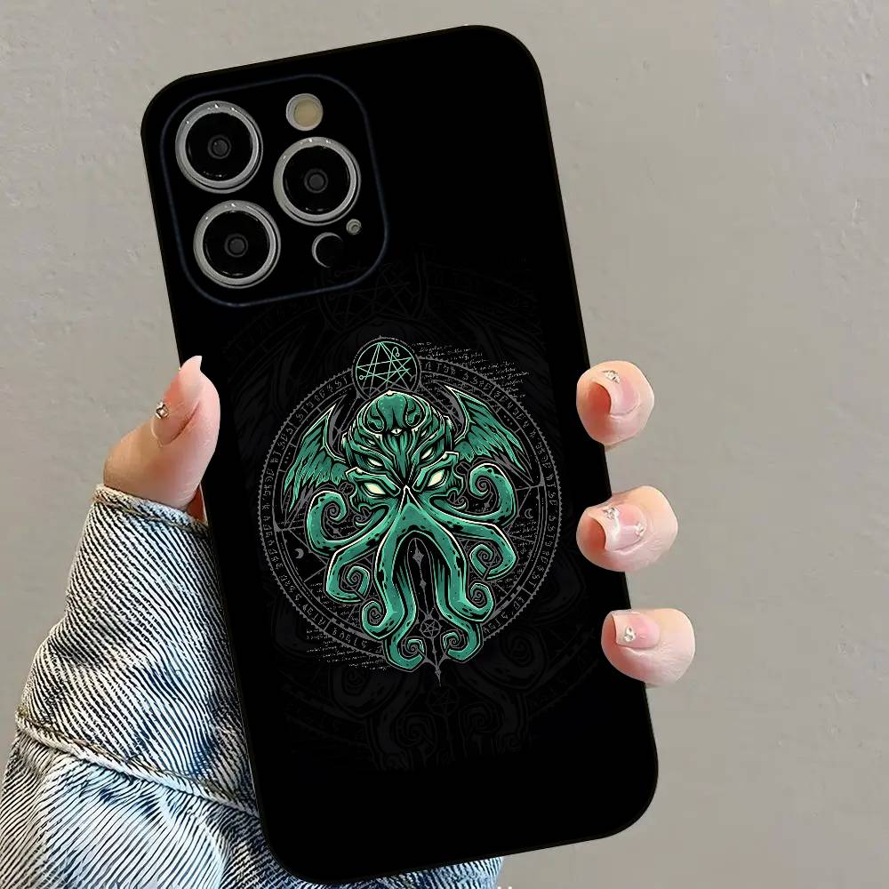 HP. Чехол для телефона Lovecraft c-Cthulhu для iPhone 16 15 14 13 12 11 PRO MAX PLUS Mini TPU Мягкий, приятный для кожи чехол