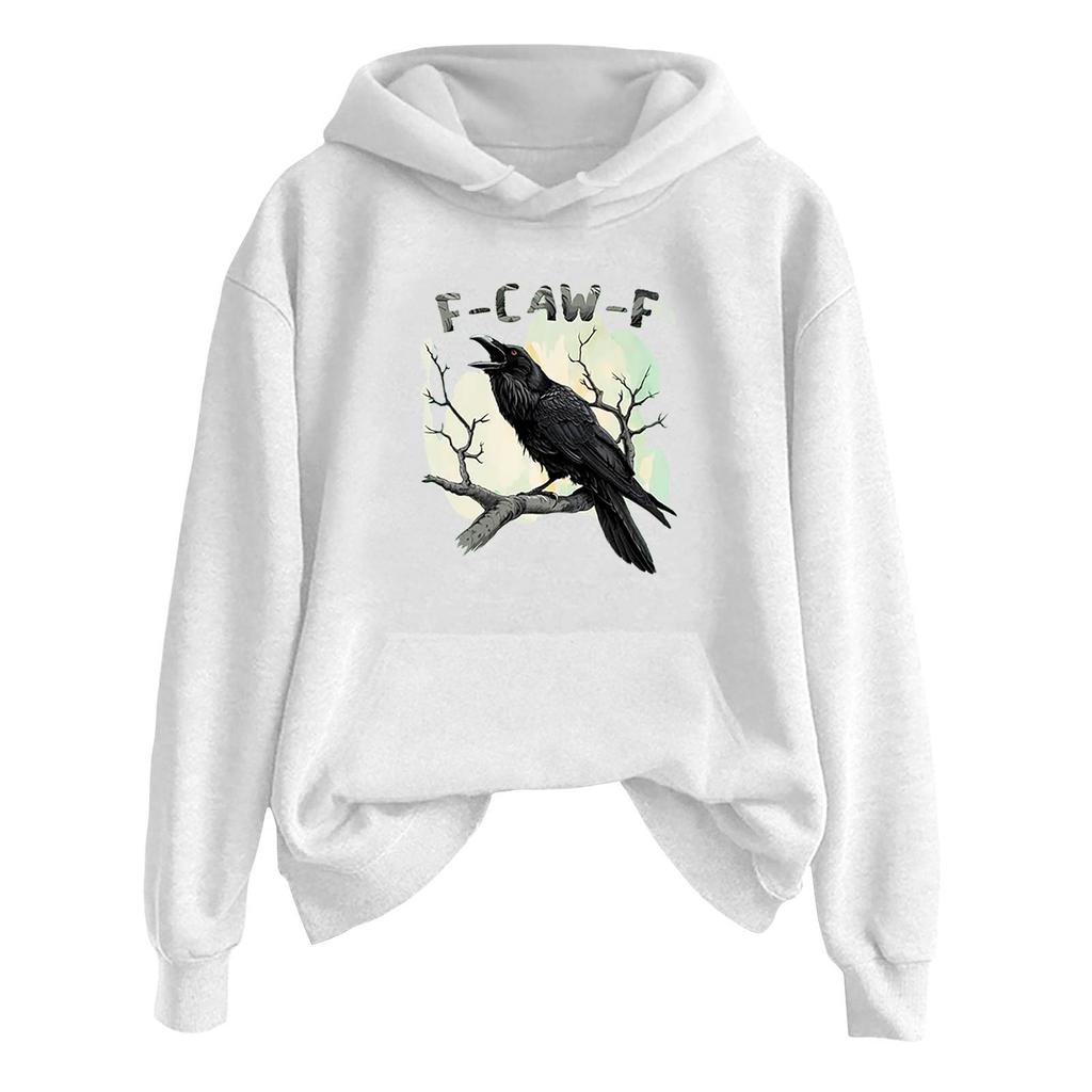 Женская модная повседневная толстовка с длинным рукавом, капюшоном и принтом