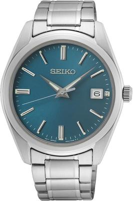 SEIKO Кварцевые Часы Бирюзовые для Зарубежного Рынка, Модель, Синие, SUR525P1, Мужские [Б/У]