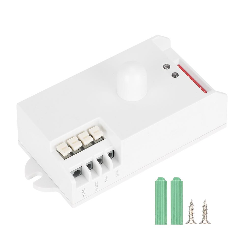 5.8GHz Dial Adjust Microwave Radar Sensor Body Motion Detector Light Switch for Home Hotel Corridor