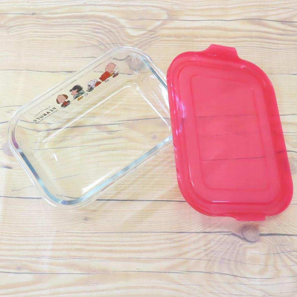 Onishi Ken Seisaku PEANUTS Glass Container RED M PK-2010