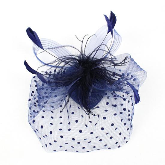 Feather Mesh Top Hat Headband Easy To Wear Style Headgear Daily Party Matching Lady Hair Accessories